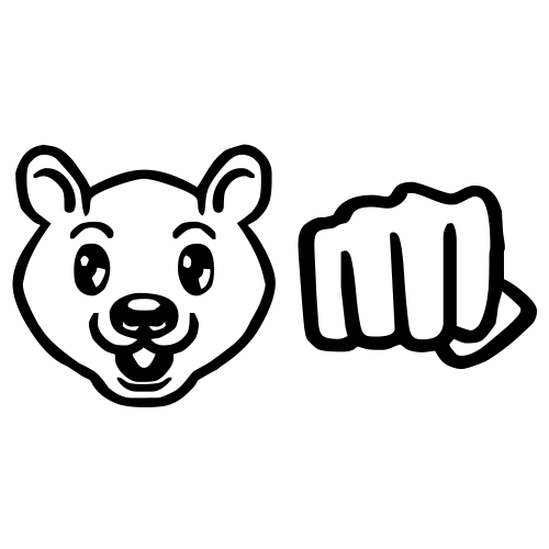 🐻👊 Emoji Domain black and white Symbola rendering